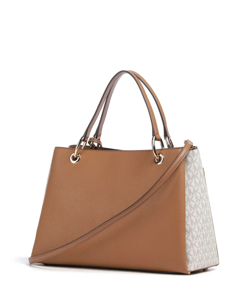 Michael Kors May Medium Handtasche vanilla/acorn