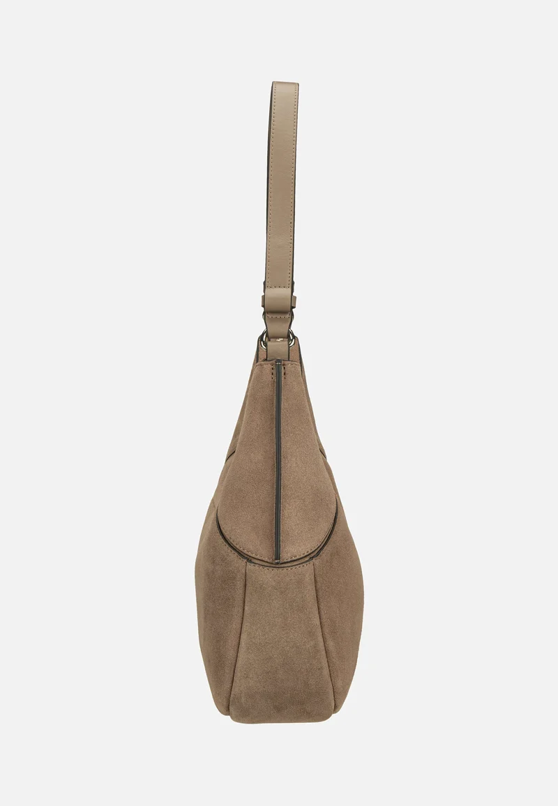 Lilly S Suede Neutral Gray - Hobo Bag