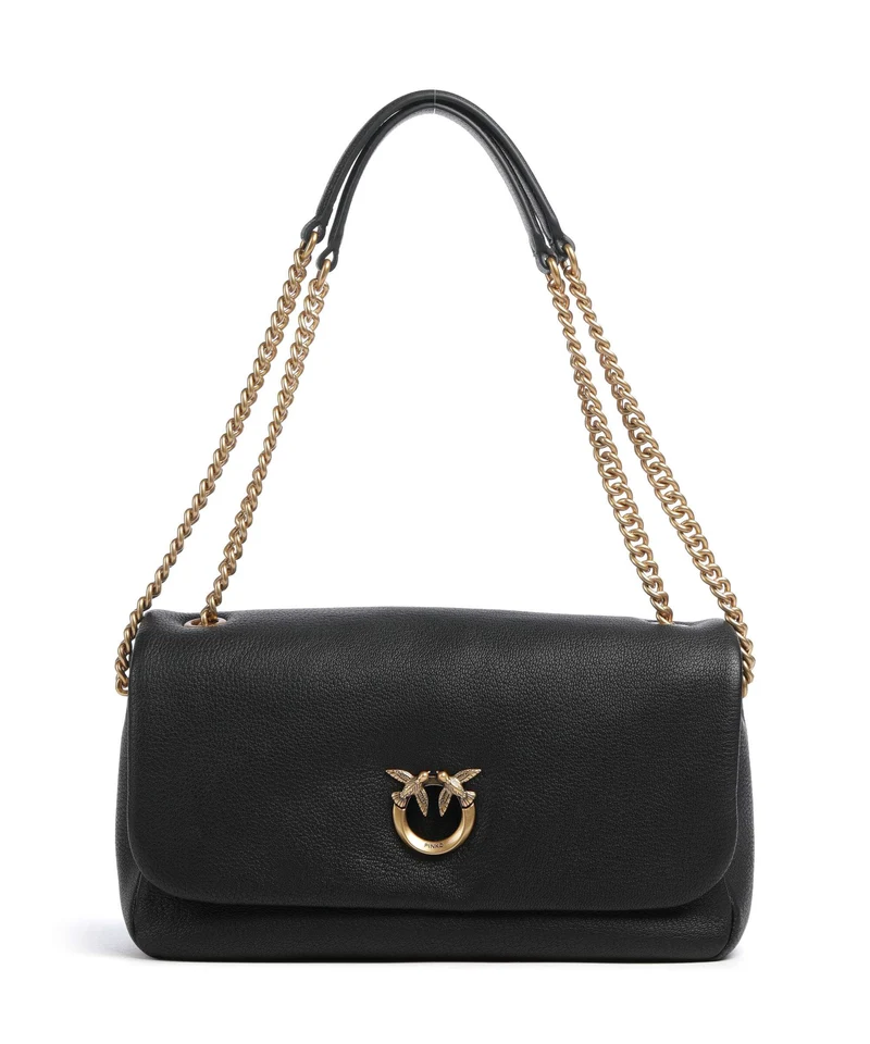 Pinko Click Soft Horizontal Chain Schultertasche nero/antique gold