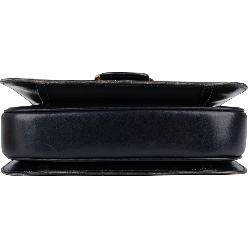 Celine Blue Boxcalf Carriage Triomphe Shoulder Bag