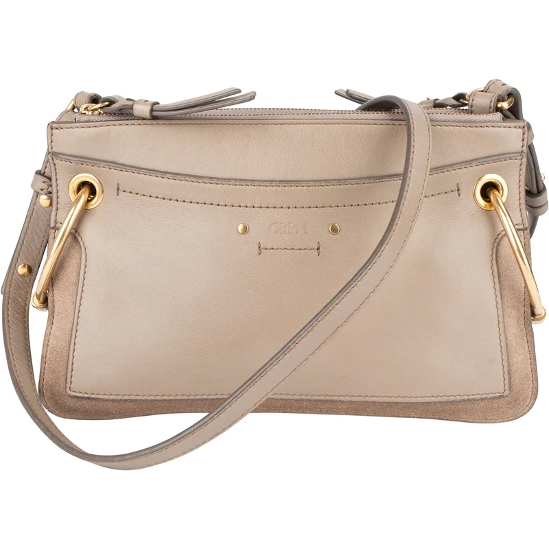 Chloé Leather and Suede Roy Crossbody Bag