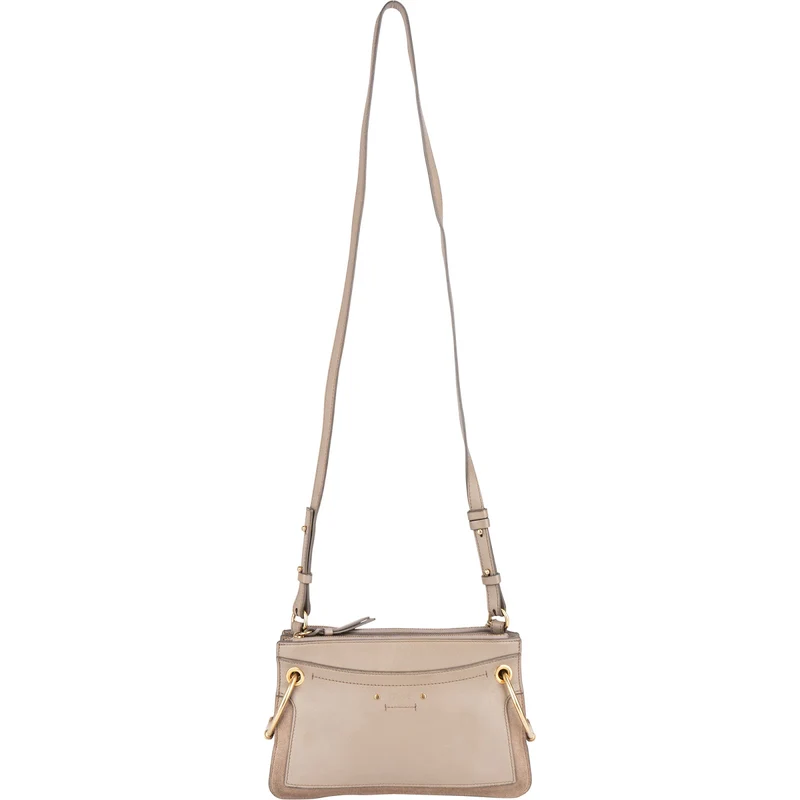 Chloé Leather and Suede Roy Crossbody Bag