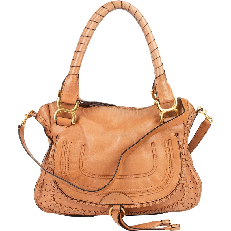 Chloé Woven Leather Marcie Shoulder Bag