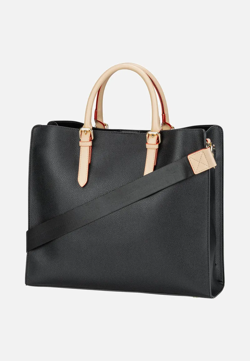 Ella Top Handle L Schwarz - Tote Bag