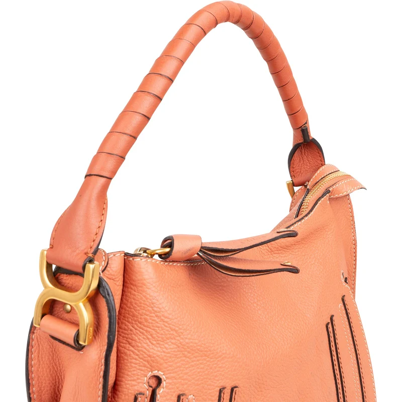 Chloé Grained Calfskin Marcie Hobo Shoulder Bag