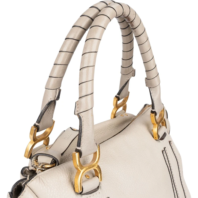 Chloé Grained Leather Marcie Satchel Handbag