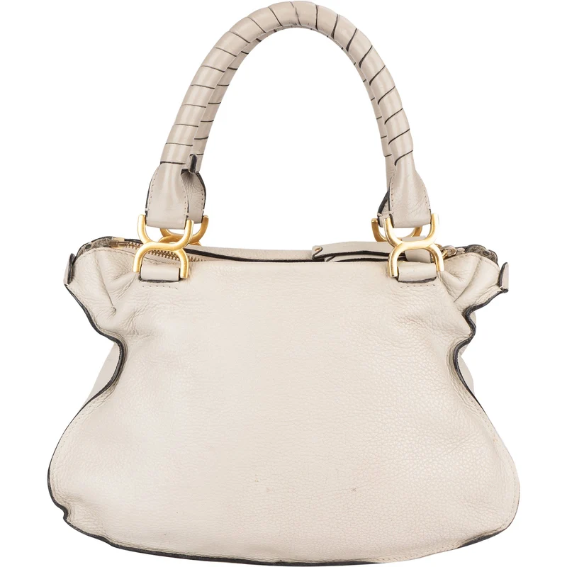 Chloé Grained Leather Marcie Satchel Handbag