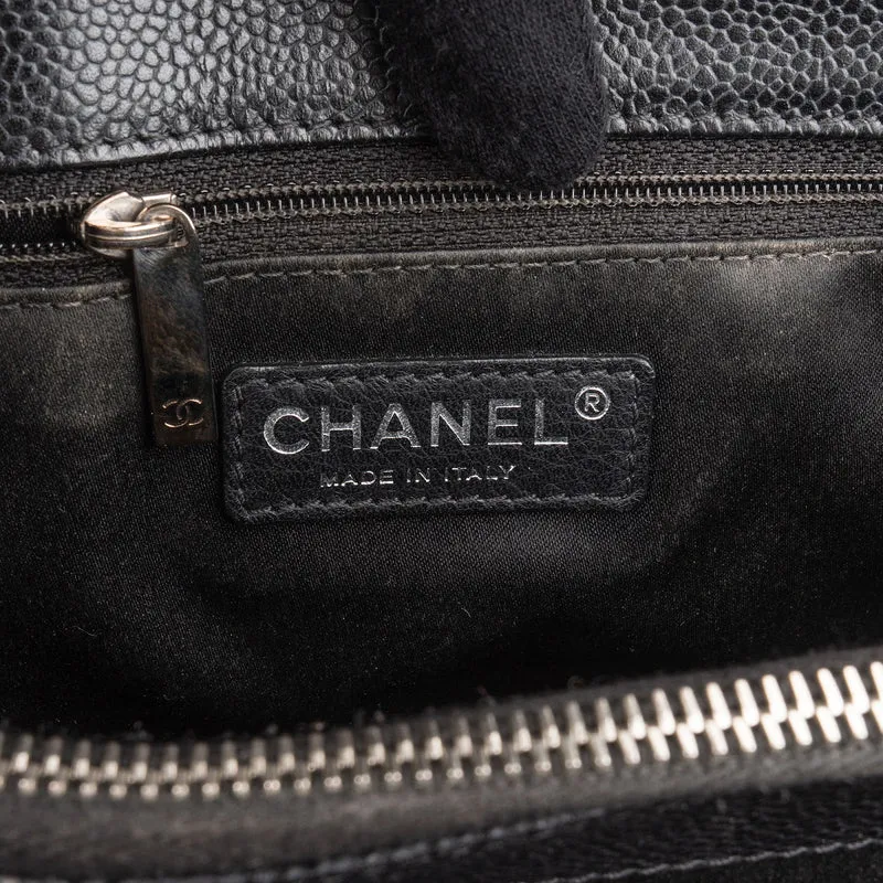 Chanel Quilted Caviar Leather Grand Shopping Tote Shoulder Bag