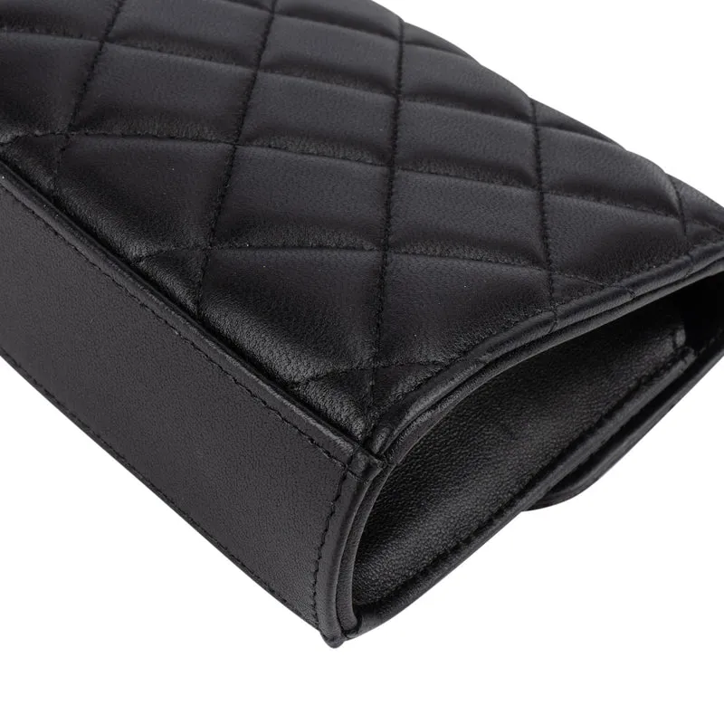 Chanel Quilted Lambskin Mini Single Flap with Top Handle Crossbody Bag