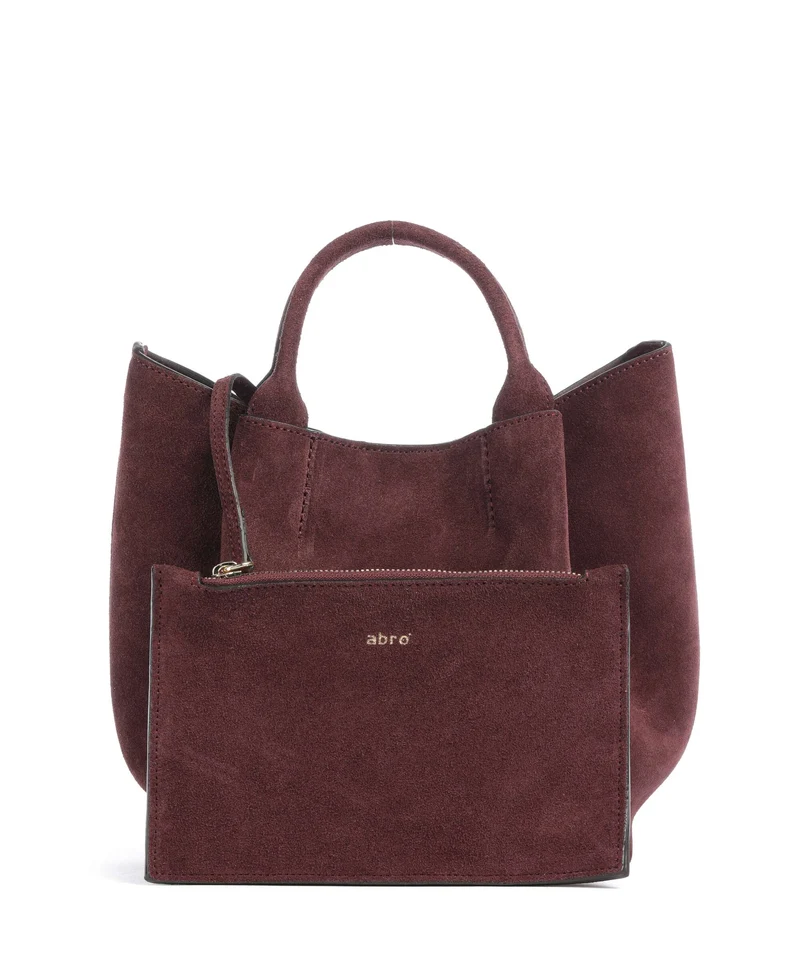 Abro Suede Essential Small Handtasche burgundy