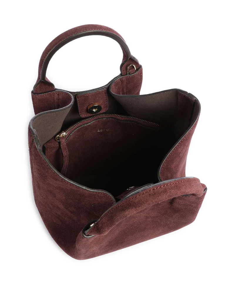 Abro Suede Essential Small Handtasche burgundy