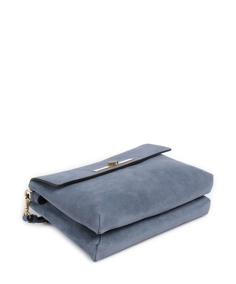 Abro Suede Twist Schultertasche jeans
