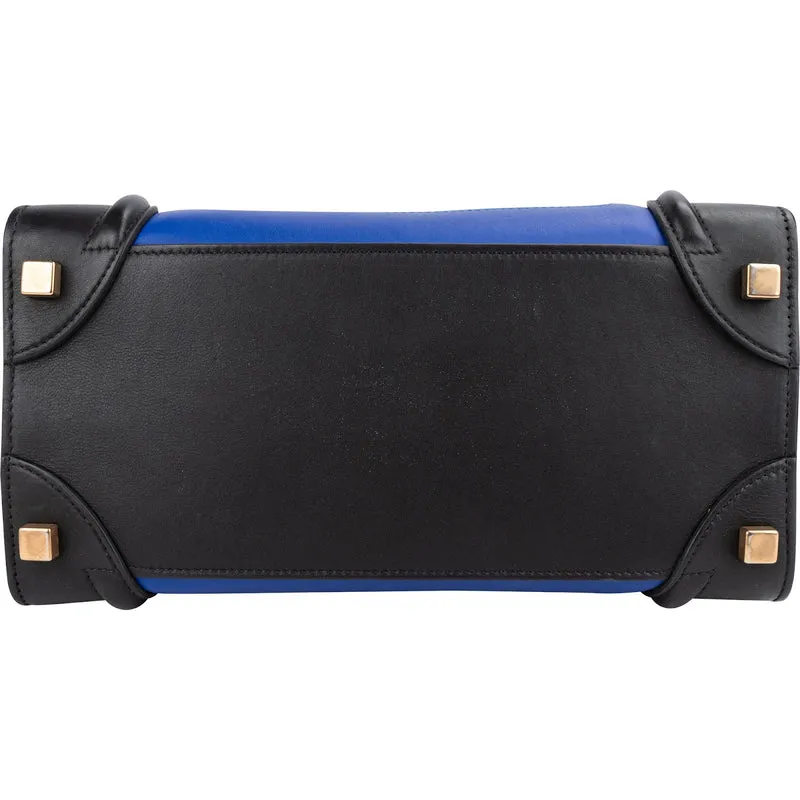 Céline Tricolor Leather Luggage Handbag