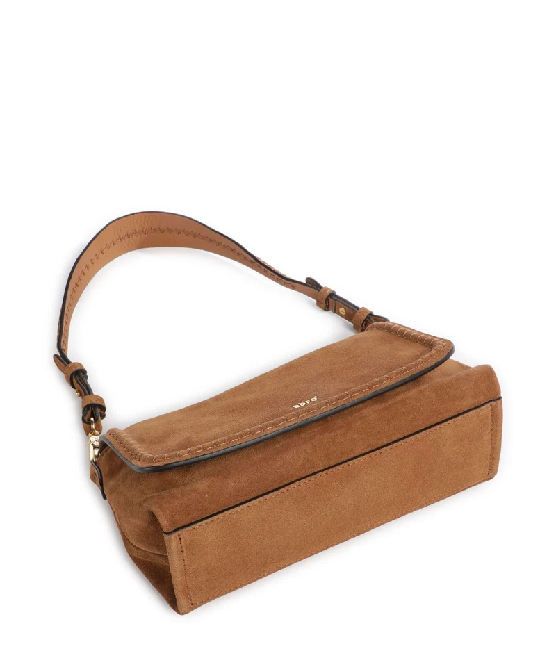 Abro Suede Signature Schultertasche cuoio