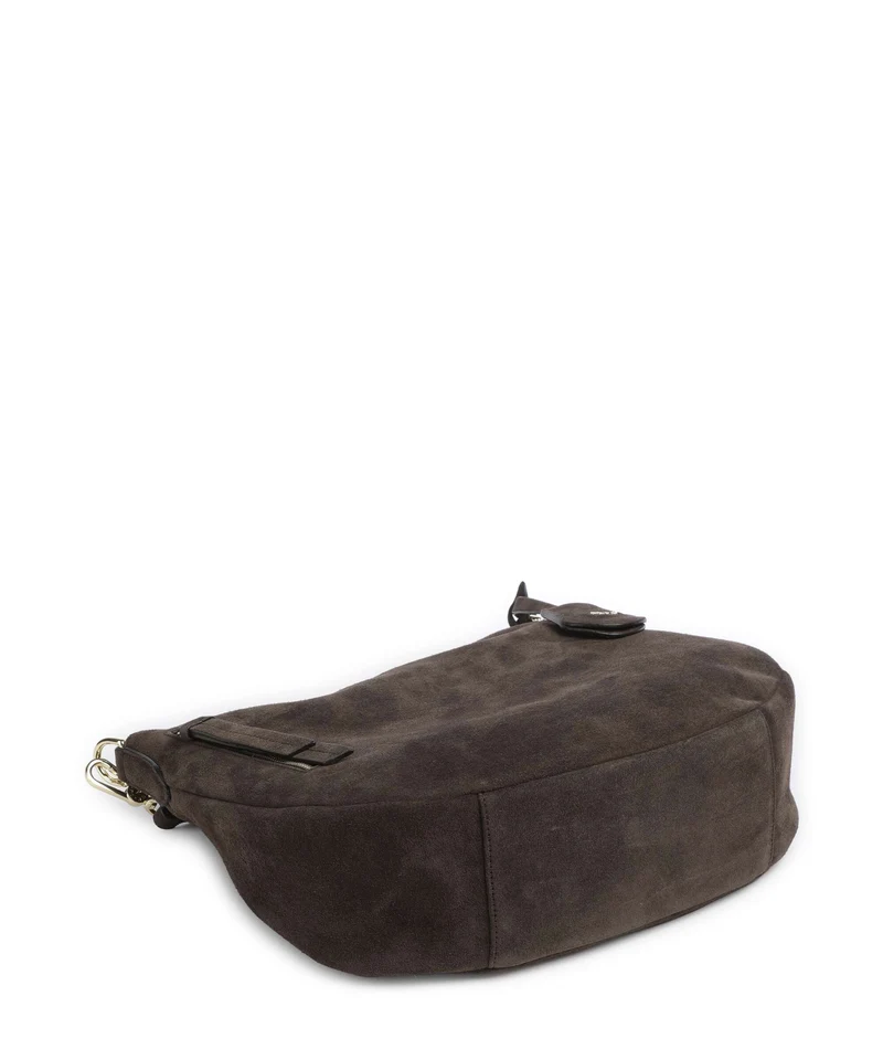 Abro Suede Juna Small Beuteltasche dark brown