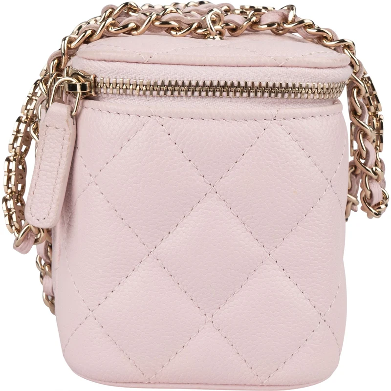 Chanel Quilted Caviar Leather Vanity Case Crossbody Bag