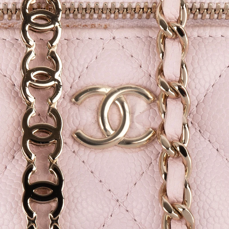 Chanel Quilted Caviar Leather Vanity Case Crossbody Bag