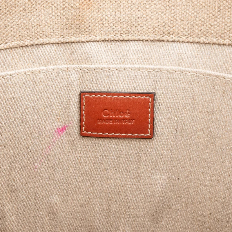Chloé Canvas Woody Tote Medium Shoulder Bag