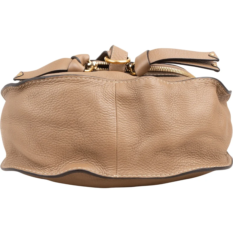 Chloé Grained Leather Marcie Saddle Zip Around Crossbody Bag
