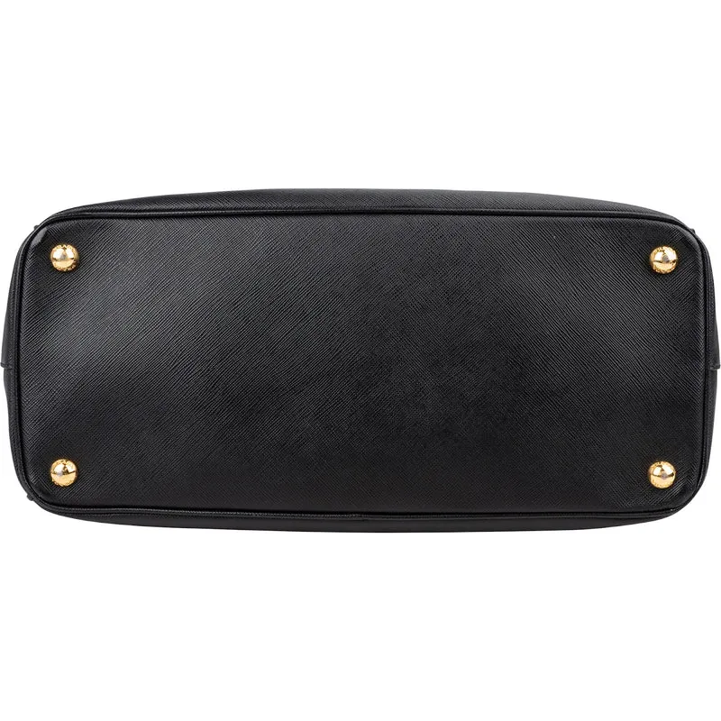 Prada Black Saffiano Leather Galleria Handbag