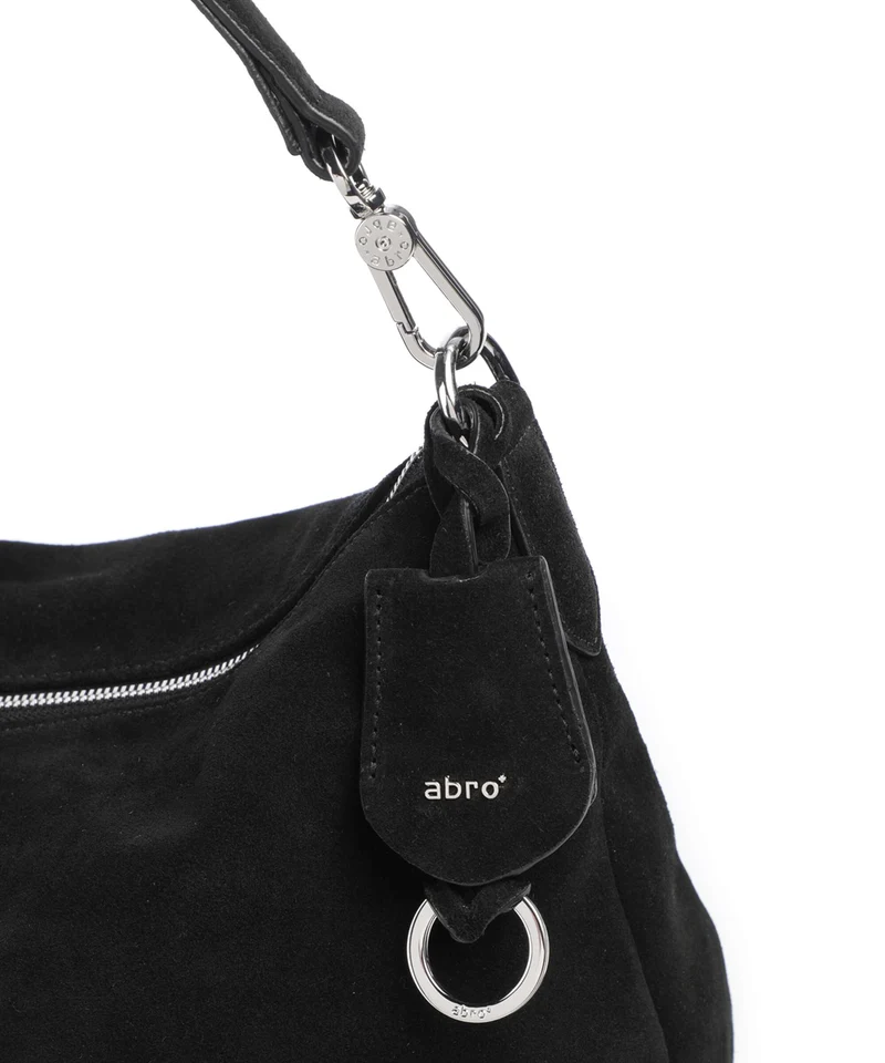 Abro Suede Juna Small Beuteltasche black/nickel