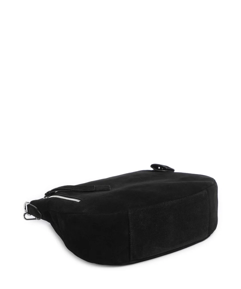 Abro Suede Juna Small Beuteltasche black/nickel