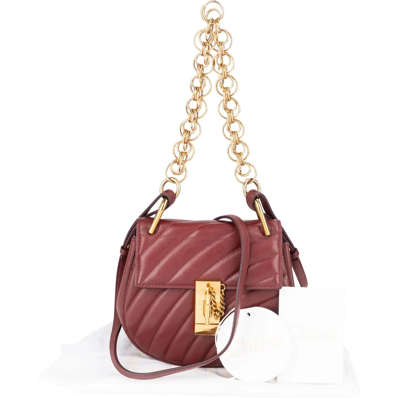 Chloé Quilted Leather Drew Bijou Mini Crossbody Bag