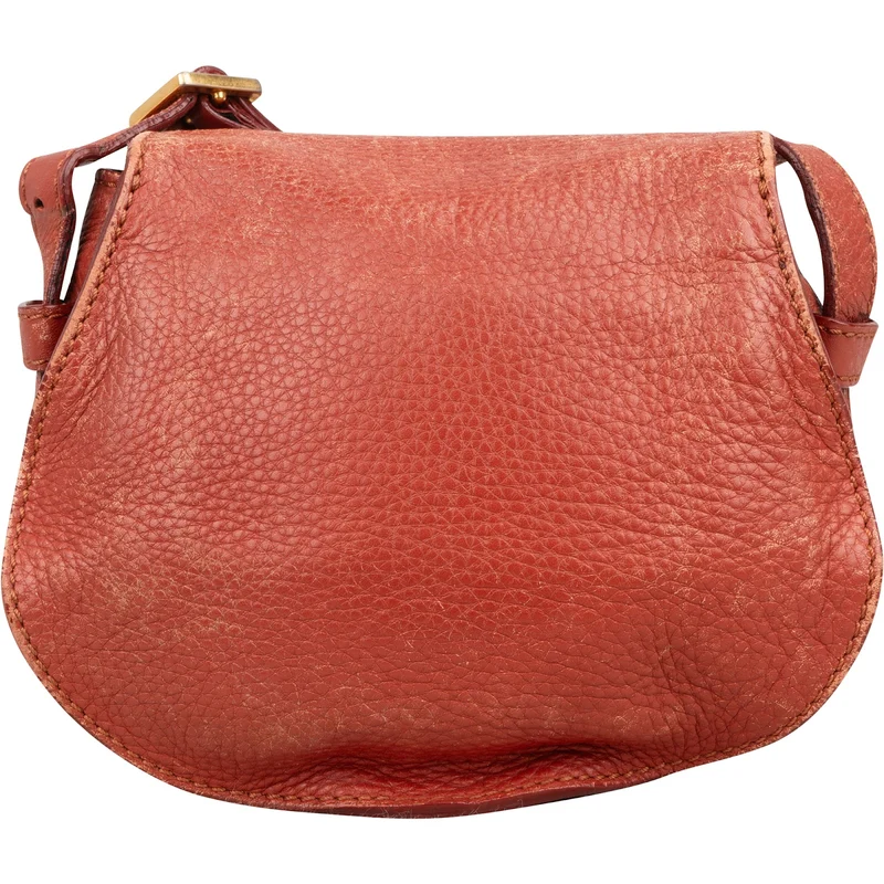 Chloé Grained Leather Small Marcie Saddle Crossbody Bag
