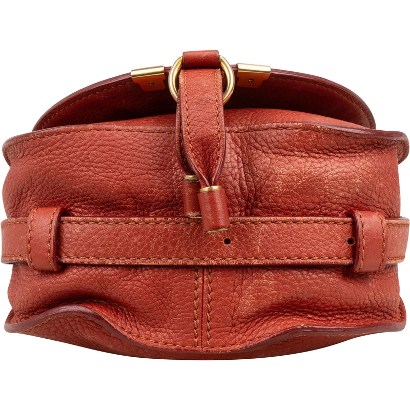 Chloé Grained Leather Small Marcie Saddle Crossbody Bag