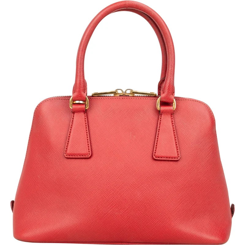 Prada Red Saffiano Leather Promenade Handbag
