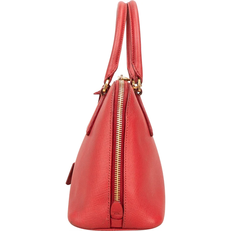 Prada Red Saffiano Leather Promenade Handbag