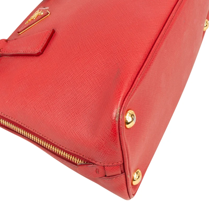 Prada Red Saffiano Leather Promenade Handbag