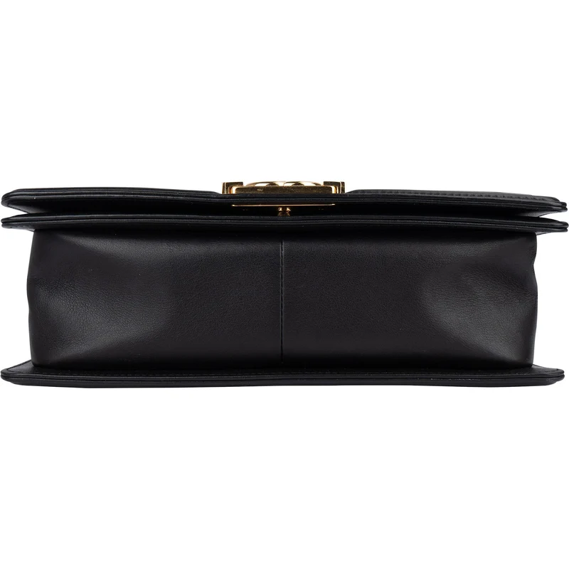 Chanel Quilted Chevron Boy Single Flap Crossbody Bag