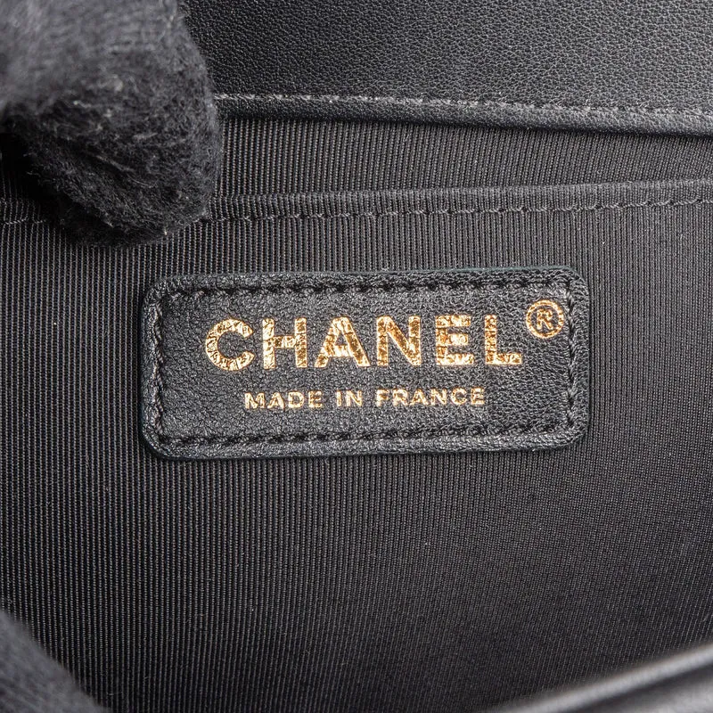 Chanel Quilted Chevron Boy Single Flap Crossbody Bag