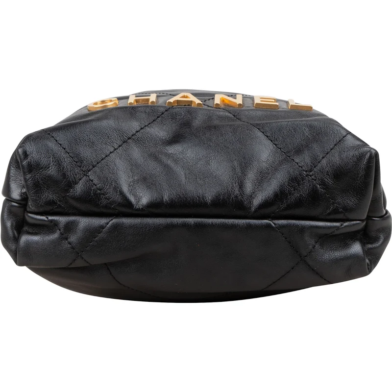 Chanel 22 Quilted Lambskin Drawstring Crossbody Bag