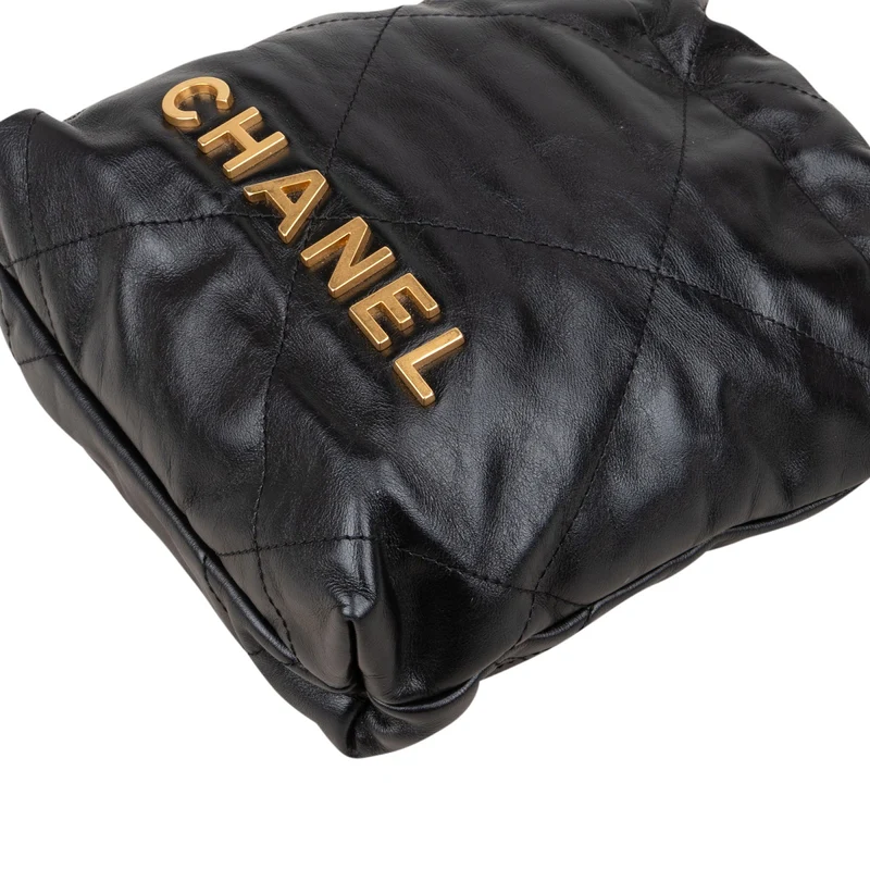Chanel 22 Quilted Lambskin Drawstring Crossbody Bag