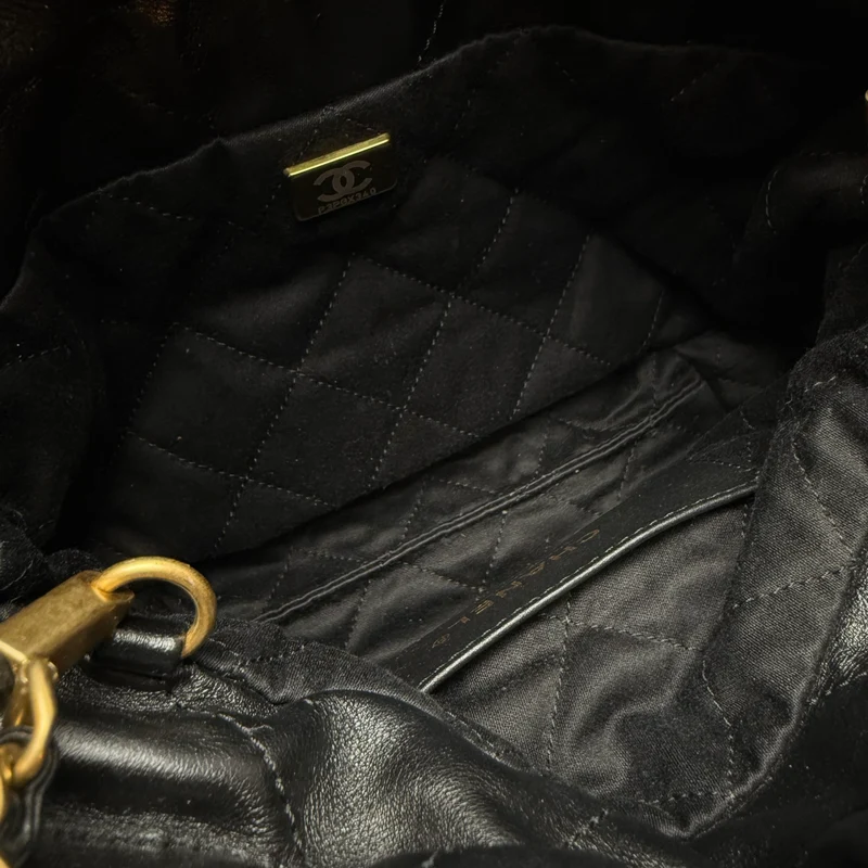 Chanel 22 Quilted Lambskin Drawstring Crossbody Bag