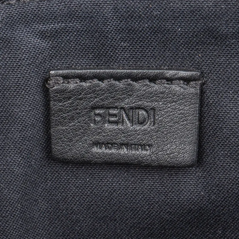 Fendi Black Leather Rainbow Studded Crossbody Bag