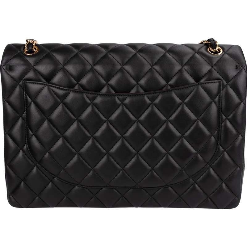 Chanel Quilted Lambskin Maxi Double Flap Crossbody Bag