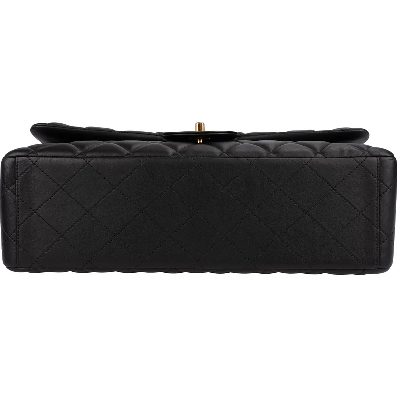 Chanel Quilted Lambskin Maxi Double Flap Crossbody Bag