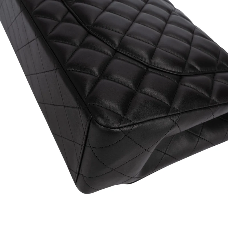 Chanel Quilted Lambskin Maxi Double Flap Crossbody Bag