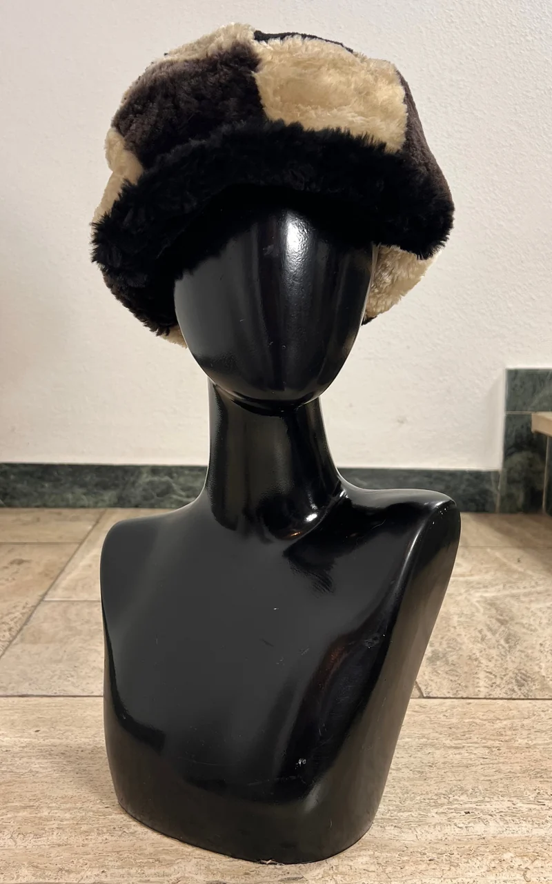 Vintage 70s Shearling Baker Boy Hat