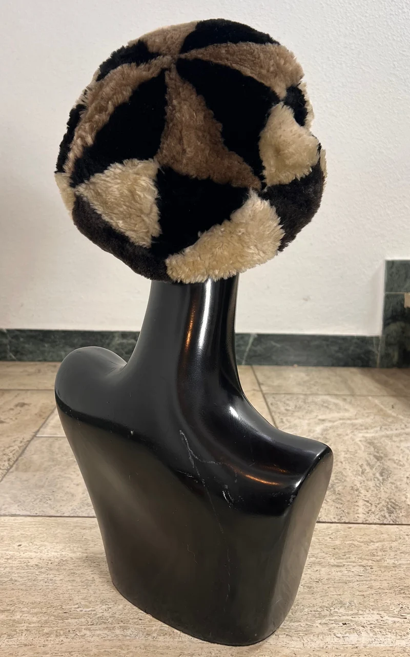 Vintage 70s Shearling Baker Boy Hat