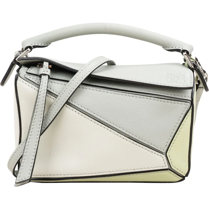 Loewe Tricolor Green Puzzle Mini Crossbody Handbag