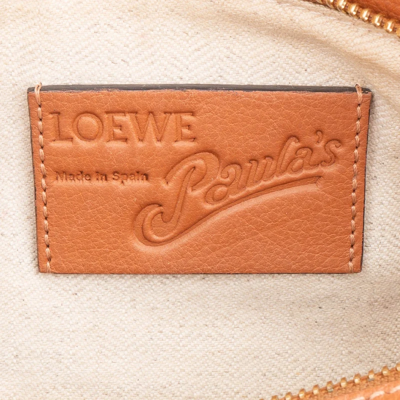 Loewe Limited "Paula's Ibiza Parrot" Print Leather & Denim Fringe Puzzle Handbag