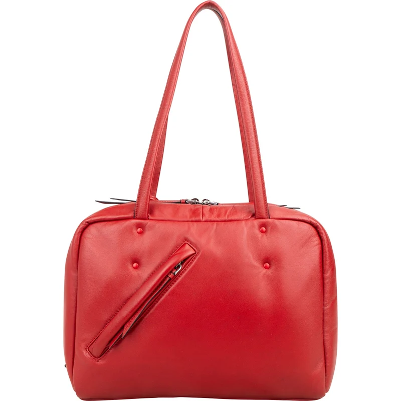 Prada Red Padded Soft Calfskin Shoulder Bag