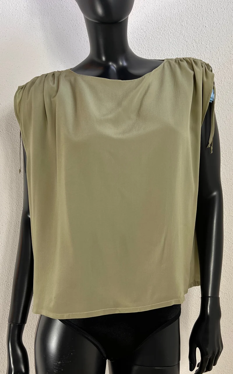 Vintage Sage Silk Top