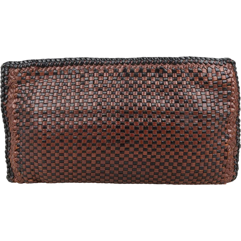 Prada Limited India Woven Leather Large Clutch Bag
