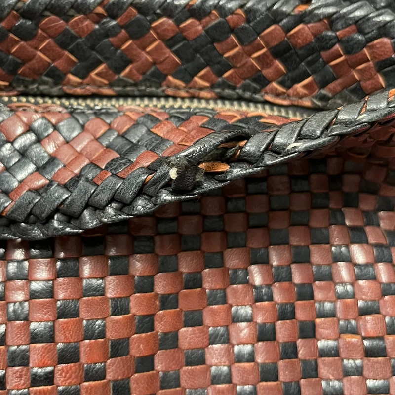 Prada Limited India Woven Leather Large Clutch Bag