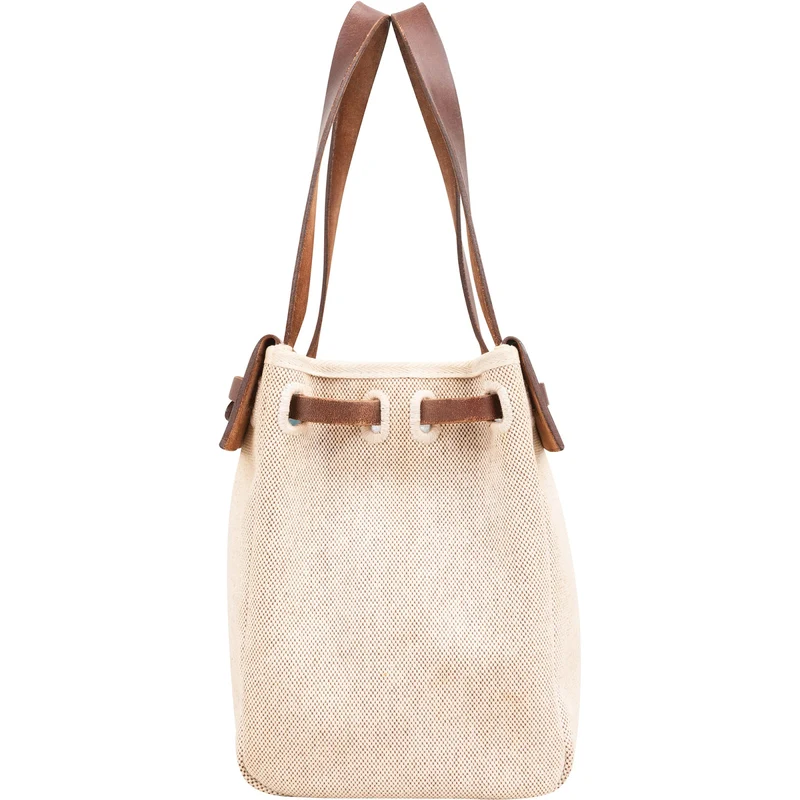Hermès Canvas & Leather Cabas GM Shoulder Bag